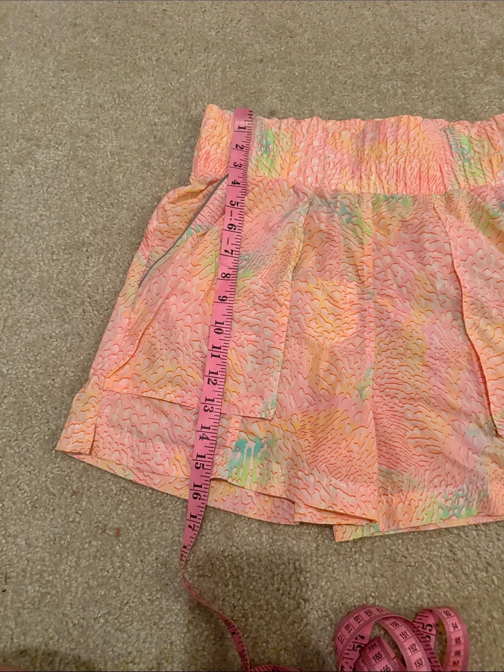 Fabletic Women’s Pink Pastel Tie-Dye Smocked Waist Shorts